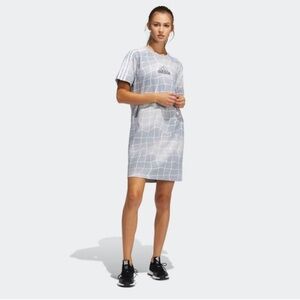 Adidas NWT Logo T Shirt Sporty Athletic Dress 100% Cotton Size Small